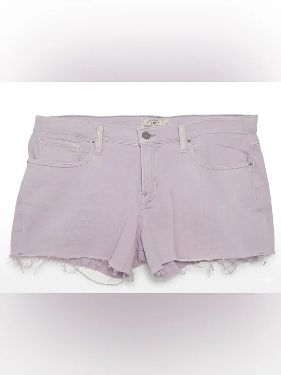Lucky Brand The Cut Off Denim Shorts -Sz 14 -Lavender Purple - Picture 1 of 14